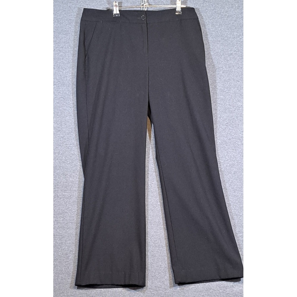 Talbots Heritage Fit Black Straight Leg Dress Pants Womens 10 BH684 Business
